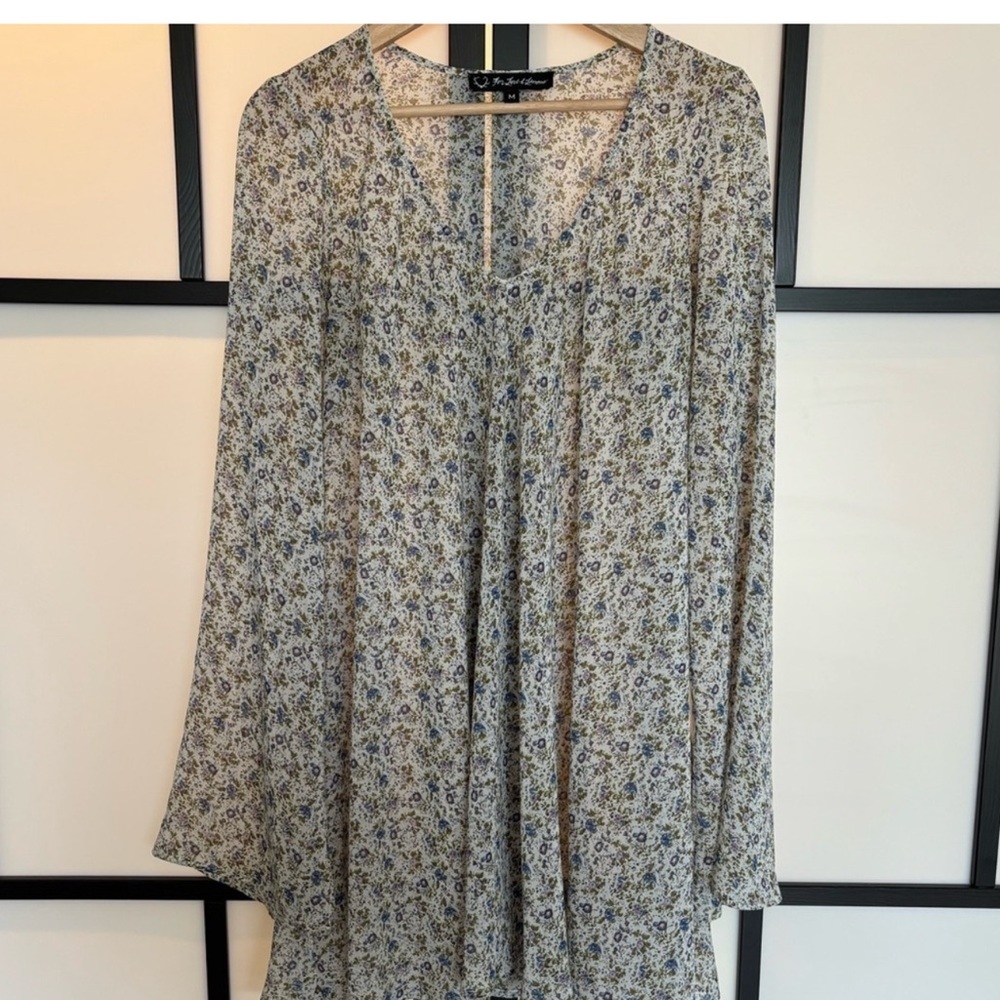 For Love & Lemons floral sheer dress. Size medium